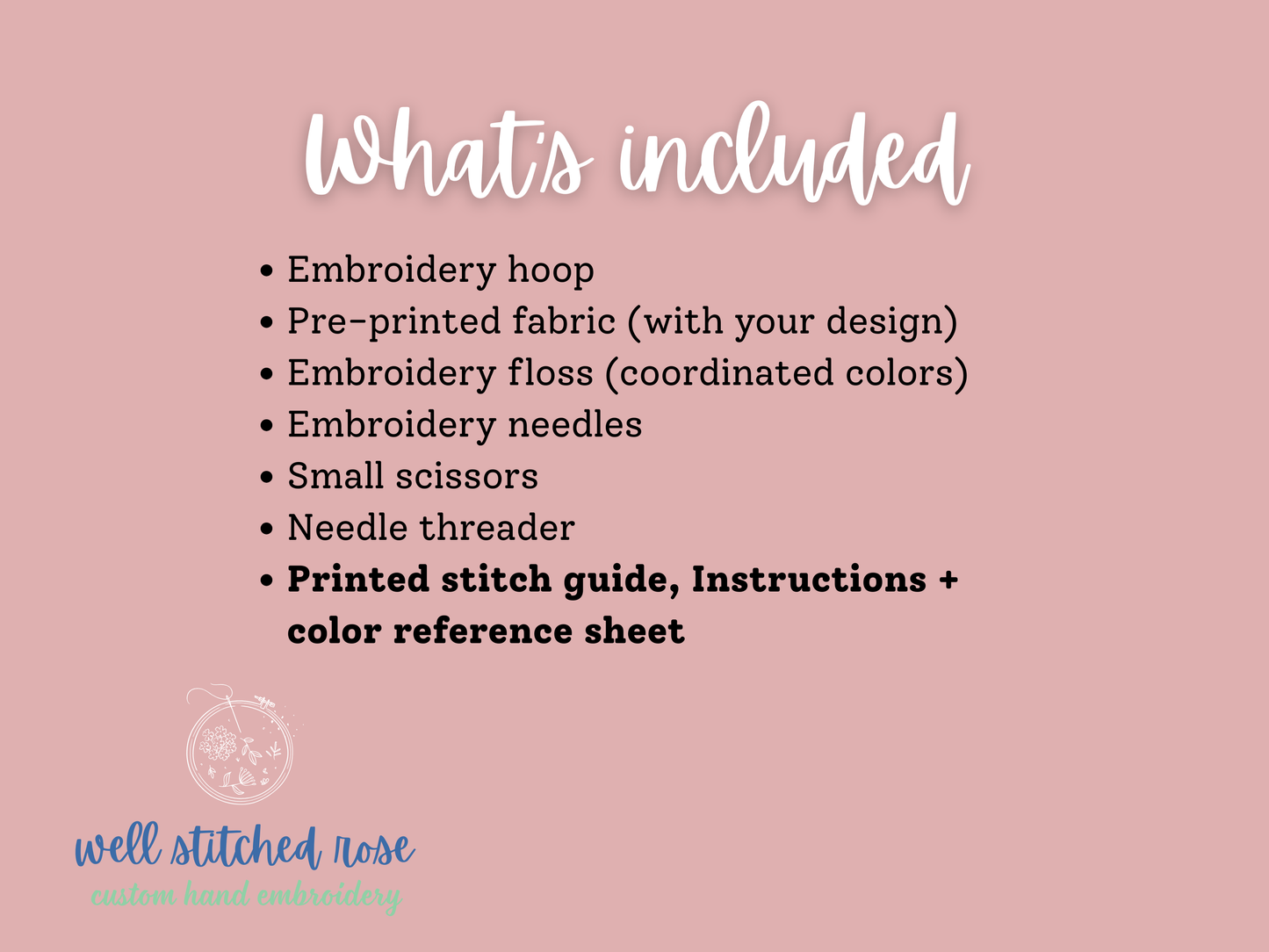 Floral Embroidery Kit | Vintage Stitch Set